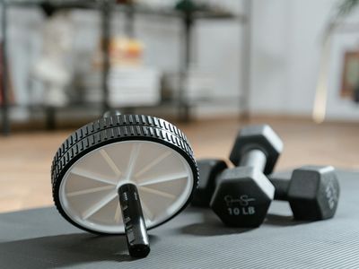 Minimalist home gym setup with basic strength equipment